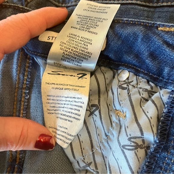 7 For All Mankind Womens Shelby Md Wash Tower Straight Cropped Jeans, 8 Hi Waist - Picture 6 of 16